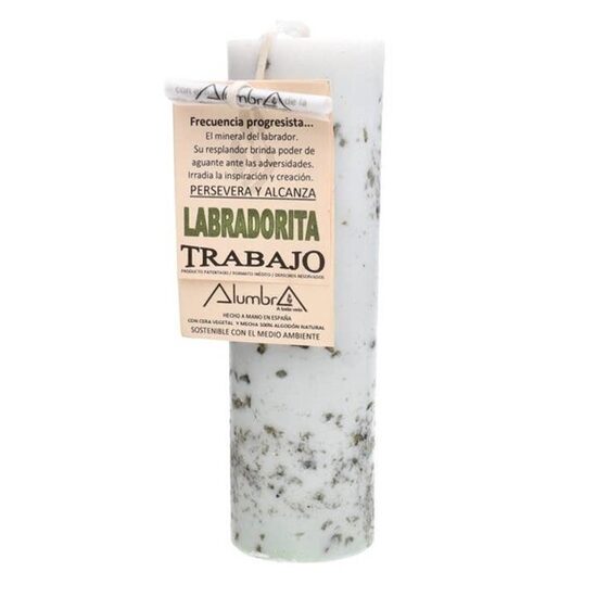 Handmade Candle with Labradorite - Work