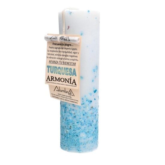 Handmade Candle with Turquoise - Harmony