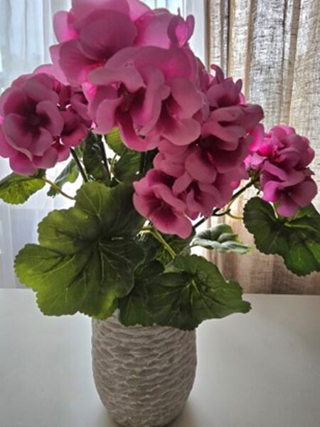 Artificial flowers No. 307 - pelargonium bouquet