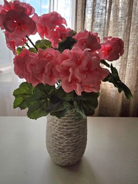 Artificial flowers No. 333 - pelargonium bouquet
