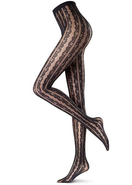 tights Abstract Flounce black