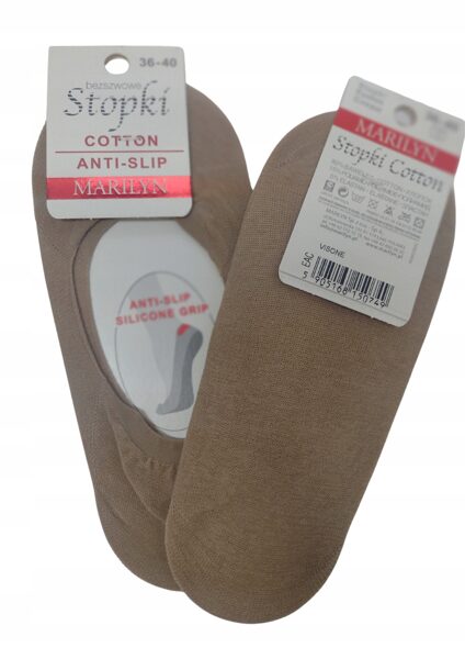 pēdiņas anti slip beige