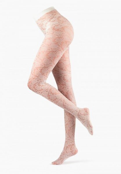 tights Flower Dentelle white pearl