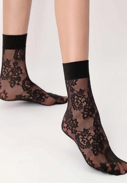 socks Fashion Fine Lace black