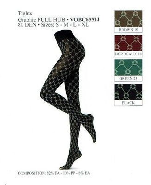 tights Graphic Full Hub bordeaux
