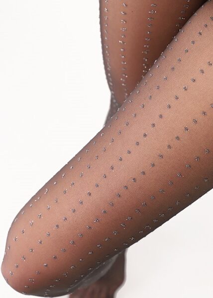 tights Glitter dot grey/silver