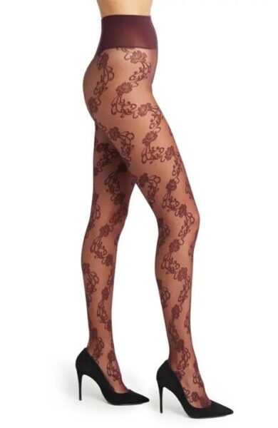 tights Flower Jasmine bordeaux