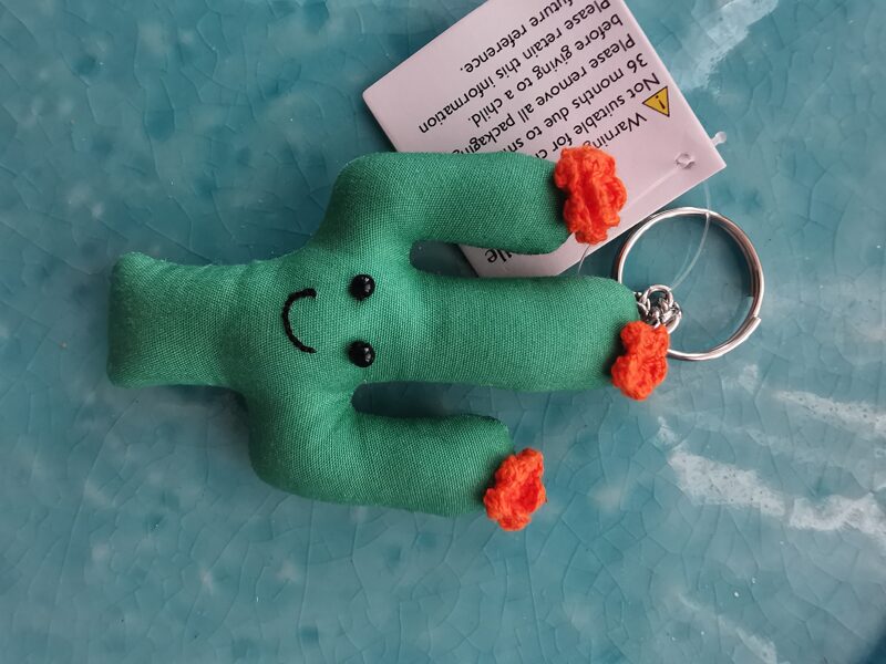 keychain cactus, dark green
